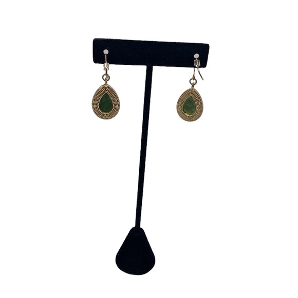 Sonoma Sea Glass Mint Green Earrings Dangle Shell & Gem Hoops 3 pairs Beach - Picture 4 of 8